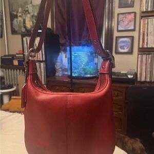 Coach Red Metro Hippie Vintage Shoulder & Crossbody Bag